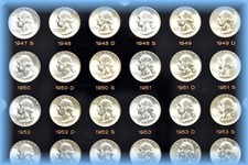 1932 - 1964 Washington 90% Silver Quarters Quarter Estate Coin Lot ~ UNC+ MS+ BU picture