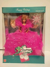 Happy Holidays 1990 Barbie Doll 36.1cm x 28.5cm x 13 cm  New In Box Unopened picture