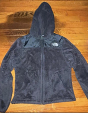 The North Face Women’s XS Black Hooded Full Zip Jacket Long Sleeve Logo picture