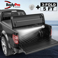 For 2005-2023 Nissan Frontier 3 Truck Bed Fold Tonneau Cover Waterproof Soft 5Ft picture