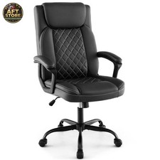 Costway Adjustable Ergonomic Office Chair with Padded Headrest - Black picture