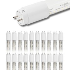 T8 T10 T12 20-Pack 4FT LED T8 Hybrid Type A+B Light Tube 24W Plug & Play 5000K picture
