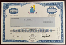 2007 YAHOO Stock Certificate - 1 Share  TERRY SEMEL facsimile  Immaculate picture