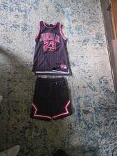 Jordan Michael Jordan #23 Youth Medium 10–12 Black Bulls Basketball Jersey  picture