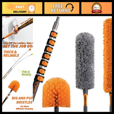 36ft High Reach Duster Kit with Telescopic Extension Pole - 5 to 30 Feet Long picture