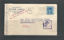 EGYPT 1940 CENSOR Cover from CAIRO to PHILADELPHIA picture