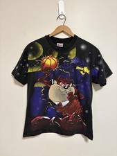Vintage Rare Space Jam 1996 All Over Print Movie Promo T Shirt Loony Tunes Med picture