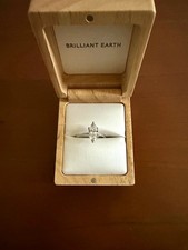 Brilliant Earth Platinum 950 Marquise Diamond Prong Engagement Ring Size 6.5 picture