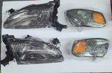 Smoke Chrome Amber Headlights Fit 1998-2000 Toyota Corolla picture