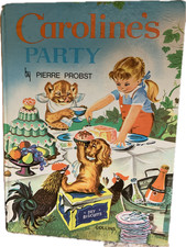 Set 2 Books Vintage Caroline's Party and Winter Holiday Pierre Probst 1972 1973 picture