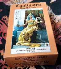 NICE Vtg Cagliostro Tarot Deck Made in Italy Modiano Box 1981 Instructions Old picture