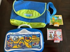 Little Touch Leap Pad Blue Green Pillow Leap Frog  Books Puzzle Tote Bag WORKS picture