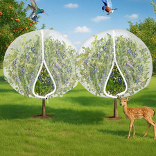 2Pcs Large 10x10FT Fruit Tree Netting with Zipper Drawstring picture