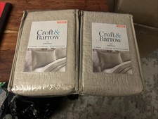Croft & Barrow Anna Solid Quilted Sham, Mushroom Two (2) Std Sham 20x26 picture