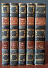 1827 Life of Napoleon Buonaparte Sir Walter Scott 5 Vol Fine Leather Binding picture