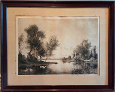 RARE Antique 19th Century (1889) Robert C Minor Etching Fishel Adler Schwartz picture