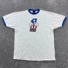 Vintage Gaza Strippers Shirt Mens XL White Blue Ringer Garage Punk Band Music picture