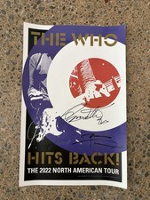 VIP Signed The Who Hits Back 2022 North American Tour Poster LAST ONE picture