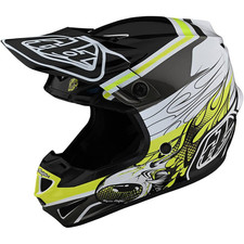 Troy Lee Youth SE4 Polyacrylite Skooly Motorcycle Helmet Black/Yellow - Medium picture