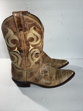 Justin’s Men’s Cowboy Boot Size 9.5 Brown USA Made picture
