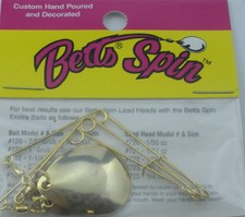 Betts 30-3-3G Size 3 Gold Jig Spinner 3Pk picture
