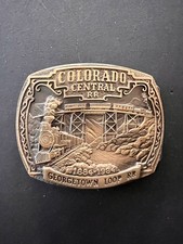 RARE 1984 Colorado Central Railroad Centennial Georgetown Loop 662 Bronze Buckle picture