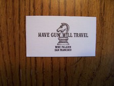 Classic western shows  Paladin  Have Gun Will Travel