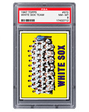 1967 Topps White Sox Team Card #573 NM-MT PSA 8 picture