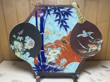 19th Century Japanese Fukagawa Koransha Imari Fan Tray 11 X 14” picture