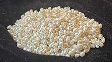 500 VINTAGE GENUINE FRESHWATER BIWA NATURAL PEARL RICE BAROQUE BEADS   picture