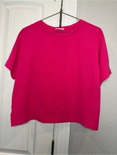 les amis Women's Bright Pink Short Sleeve Top, Size M picture