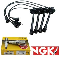 Set Of Wires And 4 Platinum NGK Spark Plugs For 97-01 Toyota Camry 2.2L DOHC picture