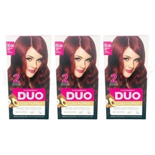 Duo Color Nutrition Double Kit Permanent Hair Dye 00-66 Intense Red Lot of 3 picture