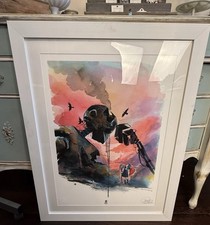 Laura Zombie “Little Girl Big Steel I” First Edition Print Signed COA Framed picture