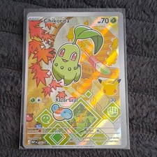 Pokemon TCG Chikorita 046 ME: Mega Evolution Promo Holo Full Art Basic 70 HP EN picture
