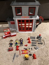 Playmobil Lot: Firefighters, Fire Station, Dalmatian & Accessories- Set#5981 picture