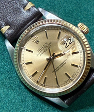 Vintage 1981 Rolex Datejust 16013 36mm Champagne Sunburst Dial Two Tone Quickset picture