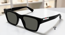 GUCCI GG1889S 001 Black Black Grey 51 mm Rectangular Squared Men's Sunglasses picture