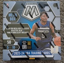 2023-24 NBA Trading Cards Panini Mosaic Mega Box | Exclusive Blue/Pink Mosaics picture