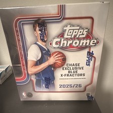 Topps 2025-26 Topps Chrome Basketball 96-Card Box Cooper Flagg Blue X-Fractors picture