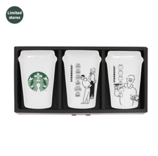 STARBUCKS Japan Mamezara Small Plates Set of 3 ART in Box Roppongi Hills Limited picture