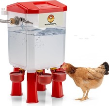 Automatic Chicken Waterer,Float-Controlled Large Watering System with Stainless picture