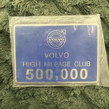 ✅ Genuine Vintage Volvo High Mileage Club Badge 500,000 Miles RARE picture