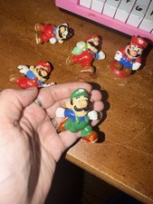 Vintage Nintendo Super Mario Bros PVC Figure Lot 5 Mario Luigi Collectible picture