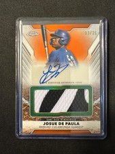 2025 Topps Pro Debut Josue De Paula Jumbo Relic Auto Orange Refractor /25 Dodger picture