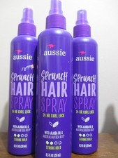3x Aussie Sprunch Hair Spray Non-Aerosol Jojoba Oil & Australian Sea Kelp 8.5 Oz picture