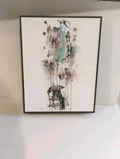LORA ZOMBIE Rain Dogs Mini Block Framed Paper Print, Eyes On Walls 9.75