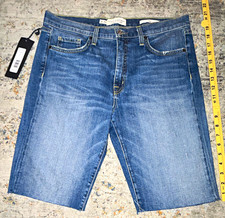 Nili Lotan Sydney Bermuda Denim Shorts Classic Wash Mid Rise 11