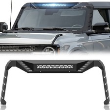 Front Steel Windshield Frame Cover For 2021-2026 Ford Bronco 2/4 Doors, Bolt On picture