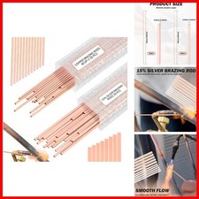 HGQiviut 40 Sticks 15% Silver Brazing Rods AWS BCuP-5 15% Silver Solder Phos picture